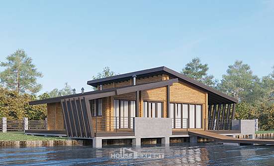 100-007-П Проект бани из бревен Химки | Проекты домов от House Expert