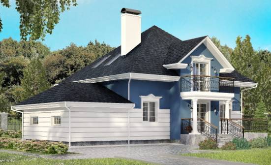 180-002-П Проект двухэтажного дома с мансардой, гараж, просторный домик из кирпича Серпухов | Проекты домов от House Expert