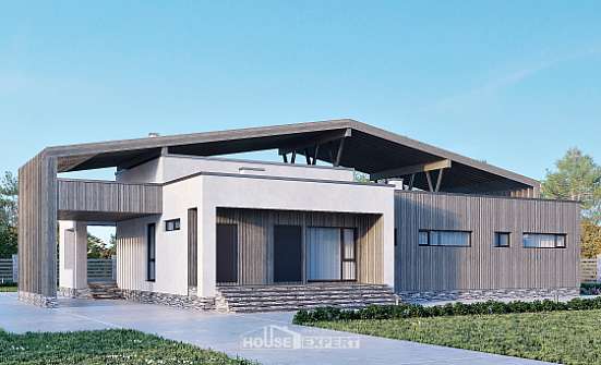 170-011-Л Проект одноэтажного дома, классический дом из кирпича Пущино | Проекты домов от House Expert