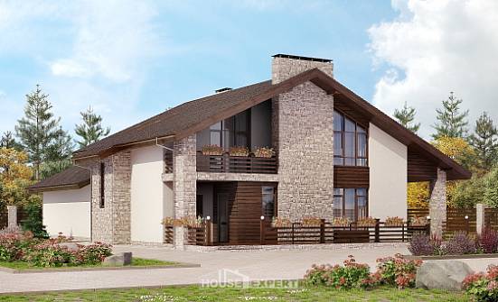 480-001-Л Проект трехэтажного дома с мансардой, огромный домик из пеноблока Истра | Проекты домов от House Expert