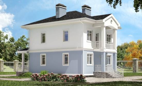 120-001-П Проект двухэтажного дома, скромный загородный дом из газосиликатных блоков Талдом | Проекты домов от House Expert