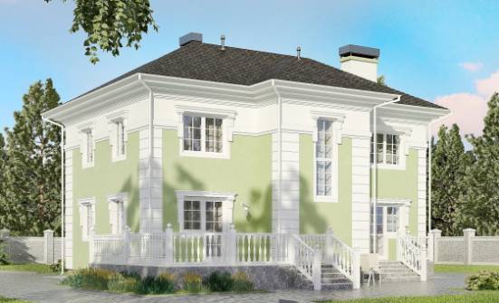 155-005-П Проект двухэтажного дома, бюджетный домик из газобетона Рошаль | Проекты домов от House Expert
