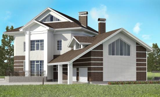 410-001-П Проект двухэтажного дома и гаражом, большой дом из кирпича Лобня | Проекты домов от House Expert