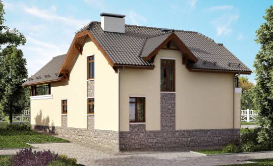 255-003-П Проект трехэтажного дома с мансардой и гаражом, классический загородный дом из теплоблока Москва | Проекты домов от House Expert