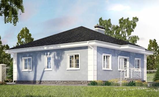 100-001-П Проект одноэтажного дома, небольшой домик из арболита Реутов | Проекты одноэтажных домов от House Expert