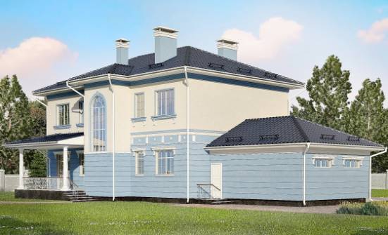 285-003-Л Проект двухэтажного дома и гаражом, классический дом из кирпича Фрязино | Проекты домов от House Expert