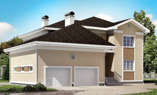 335-001-Л Проект двухэтажного дома, гараж, современный коттедж из кирпича Жуковский | Проекты домов от House Expert