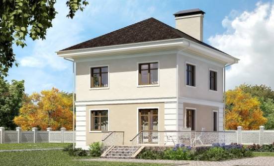 090-003-Л Проект двухэтажного дома, классический коттедж из пеноблока Клин | Проекты домов от House Expert