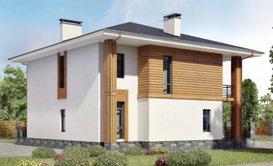 180-015-П Проект двухэтажного дома, недорогой загородный дом из керамзитобетонных блоков Истра | Проекты домов от House Expert