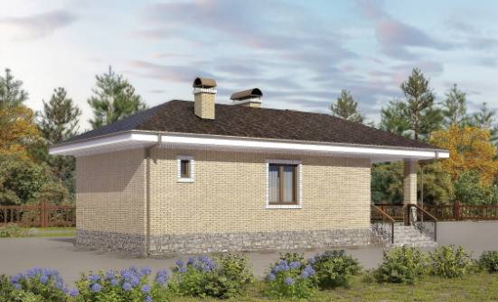 040-002-П Проект бани из газобетона Серпухов | Проекты одноэтажных домов от House Expert