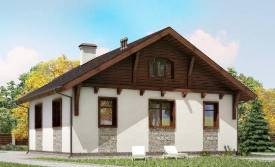 080-002-Л Проект одноэтажного дома, маленький домик из бризолита Щелково | Проекты одноэтажных домов от House Expert