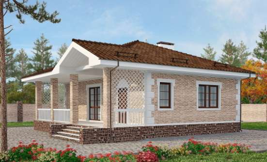 065-002-П Проект бани из кирпича Сергиев Посад | Проекты одноэтажных домов от House Expert