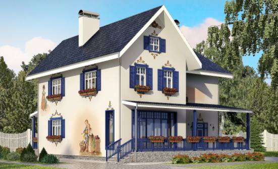 180-003-П Проект двухэтажного дома, бюджетный коттедж из кирпича Красноармейск | Проекты домов от House Expert