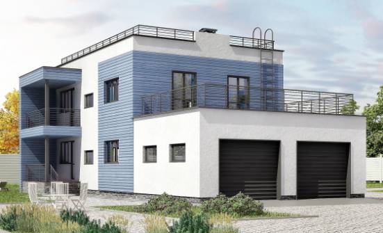 180-012-Л Проект двухэтажного дома и гаражом, простой дом из кирпича Электроугли | Проекты домов от House Expert