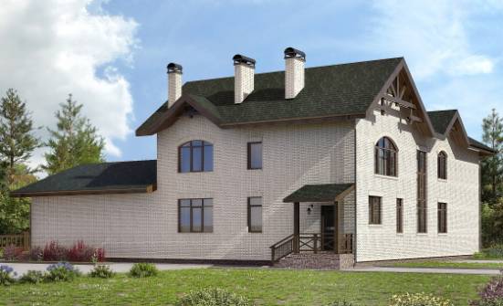 340-004-Л Проект двухэтажного дома, просторный загородный дом из бризолита Краснознаменск | Проекты домов от House Expert
