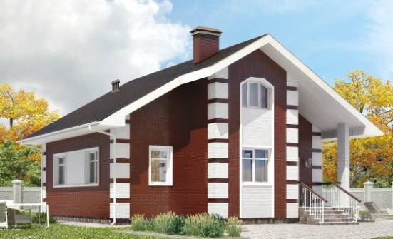 115-001-П Проект двухэтажного дома мансардой, красивый загородный дом из теплоблока Кубинка | Проекты домов от House Expert