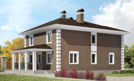 185-002-П Проект двухэтажного дома, небольшой коттедж из бризолита Реутов | Проекты домов от House Expert