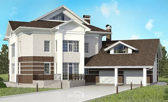 410-001-П Проект двухэтажного дома и гаражом, большой дом из кирпича Лобня | Проекты домов от House Expert