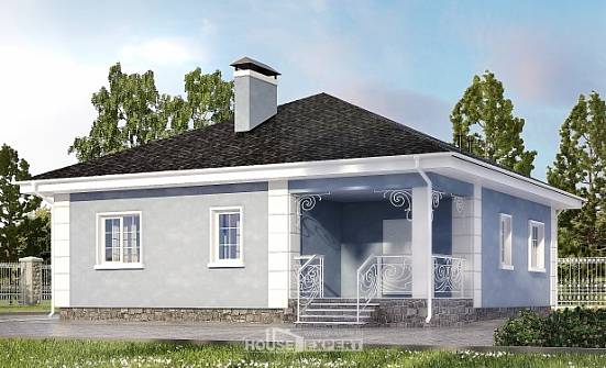 100-001-П Проект одноэтажного дома, небольшой домик из арболита Реутов | Проекты домов от House Expert