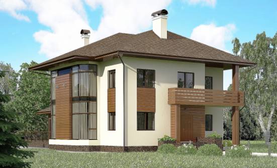 300-001-П Проект двухэтажного дома, красивый загородный дом из кирпича Звенигород | Проекты домов от House Expert