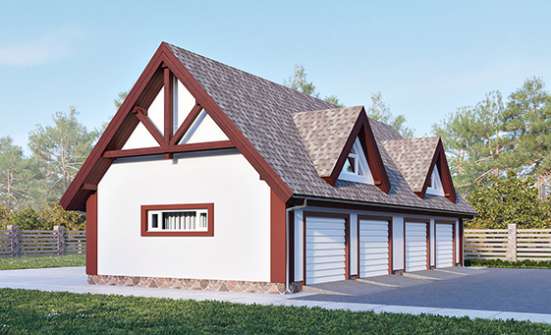 145-002-Л Проект гаража из бризолита Долгопрудный | Проекты домов от House Expert