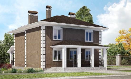 185-002-П Проект двухэтажного дома, небольшой коттедж из бризолита Реутов | Проекты домов от House Expert