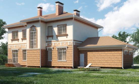 285-001-Л Проект двухэтажного дома, гараж, классический коттедж из кирпича Бронницы | Проекты домов от House Expert