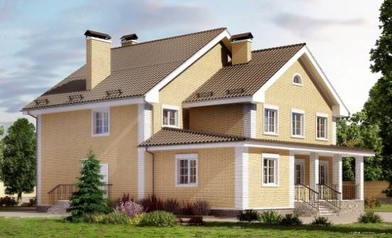 320-003-Л Проект двухэтажного дома, огромный домик из теплоблока Подольск | Проекты домов от House Expert