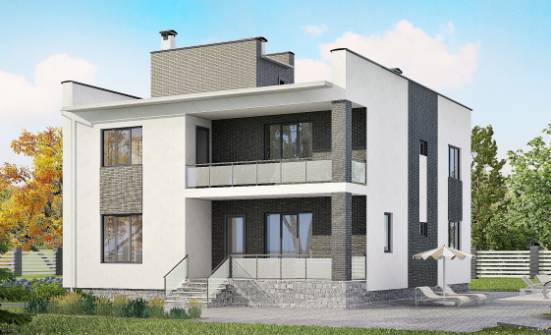 225-001-П Проект двухэтажного дома, классический загородный дом из блока Красноармейск | Проекты домов от House Expert