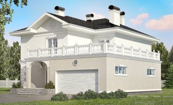 340-002-П Проект двухэтажного дома, гараж, уютный коттедж из кирпича Озёры | Проекты домов от House Expert