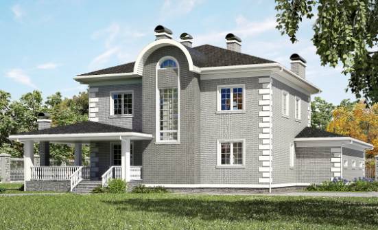 245-004-Л Проект двухэтажного дома, гараж, просторный дом из кирпича Котельники | Проекты домов от House Expert