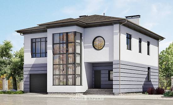 300-006-Л Проект двухэтажного дома, гараж, красивый коттедж из кирпича Дмитров | Проекты домов от House Expert