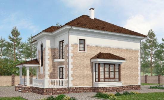 220-008-П Проект двухэтажного дома, классический домик из кирпича Дрезна | Проекты домов от House Expert