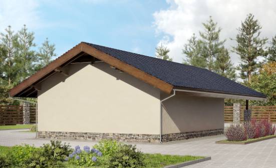 060-005-П Проект гаража из кирпича Ликино-Дулево | Проекты одноэтажных домов от House Expert