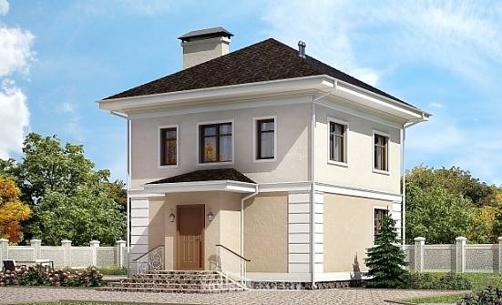 090-003-Л Проект двухэтажного дома, классический коттедж из пеноблока Клин | Проекты домов от House Expert