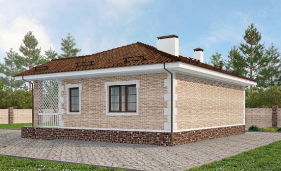065-002-П Проект бани из кирпича Сергиев Посад | Проекты одноэтажных домов от House Expert