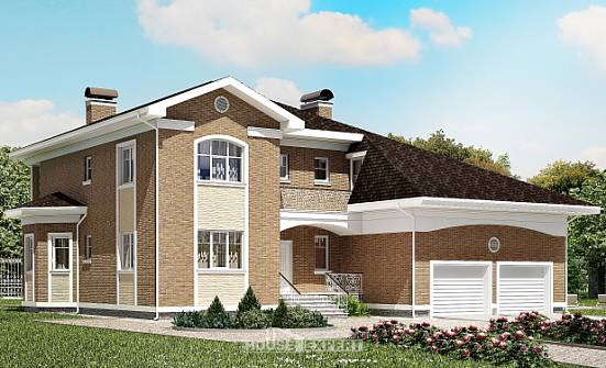 335-002-П Проект двухэтажного дома и гаражом, красивый коттедж из кирпича Талдом | Проекты домов от House Expert