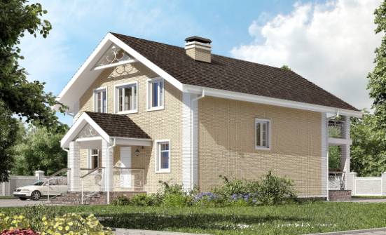 150-007-Л Проект двухэтажного дома с мансардой, красивый дом из блока Протвино | Проекты домов от House Expert