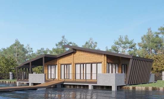 100-007-П Проект бани из бревен Химки | Проекты одноэтажных домов от House Expert