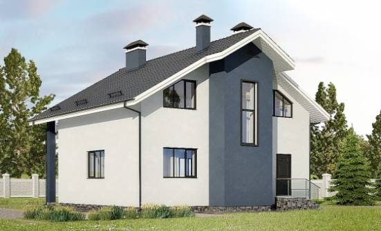150-005-П Проект двухэтажного дома мансардой, красивый домик из газосиликатных блоков Химки | Проекты домов от House Expert