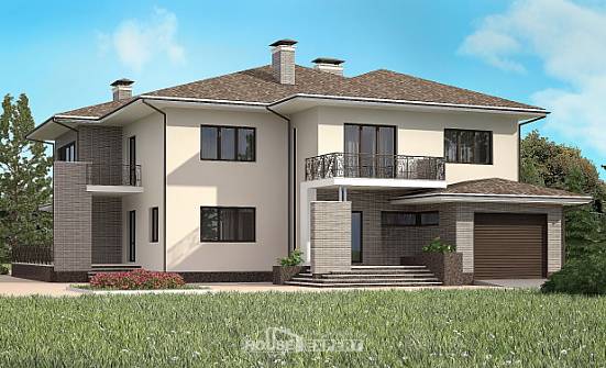 500-001-П Проект трехэтажного дома, гараж, огромный домик из кирпича Звенигород | Проекты домов от House Expert