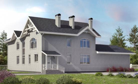 340-004-П Проект двухэтажного дома, красивый загородный дом из пеноблока Куровское | Проекты домов от House Expert