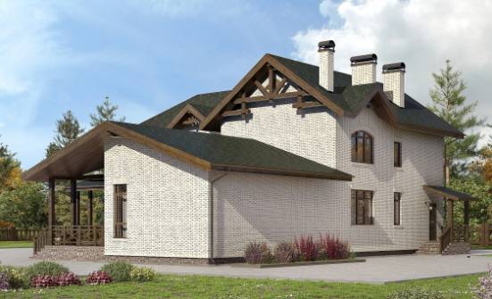 340-004-Л Проект двухэтажного дома, просторный загородный дом из бризолита Краснознаменск | Проекты домов от House Expert