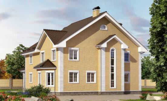 320-003-Л Проект двухэтажного дома, огромный домик из теплоблока Подольск | Проекты домов от House Expert