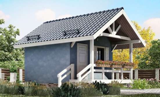 020-001-Л Проект одноэтажного дома, компактный коттедж из бревен Солнечногорск | Проекты домов от House Expert