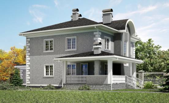 245-004-Л Проект двухэтажного дома, гараж, просторный дом из кирпича Котельники | Проекты домов от House Expert