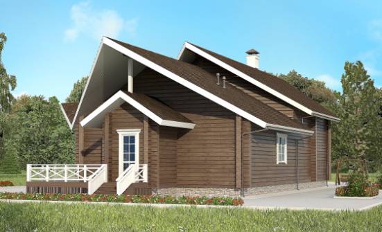210-002-Л Проект двухэтажного дома мансардой, уютный домик из дерева Одинцово | Проекты домов от House Expert