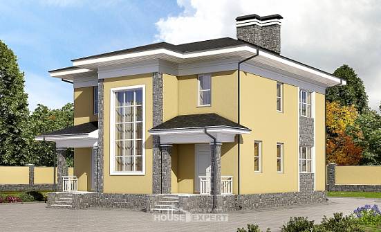 155-011-Л Проект двухэтажного дома, экономичный загородный дом из газосиликатных блоков Красногорск | Проекты домов от House Expert