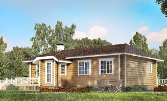095-001-Л Проект одноэтажного дома, бюджетный загородный дом из дерева Раменское | Проекты домов от House Expert