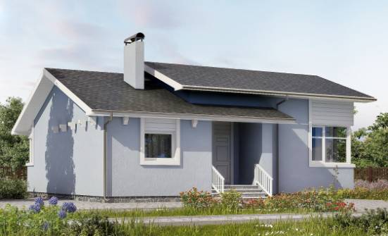 110-003-Л Проект одноэтажного дома, компактный домик из газосиликатных блоков Долгопрудный | Проекты одноэтажных домов от House Expert